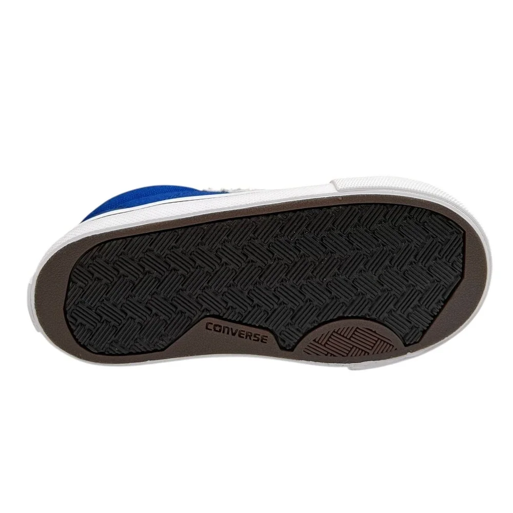 Converse Toddler Boys Slip-on Sneaker Sz 8 Royal Blue-White Canvas‎ Casual Shoes
